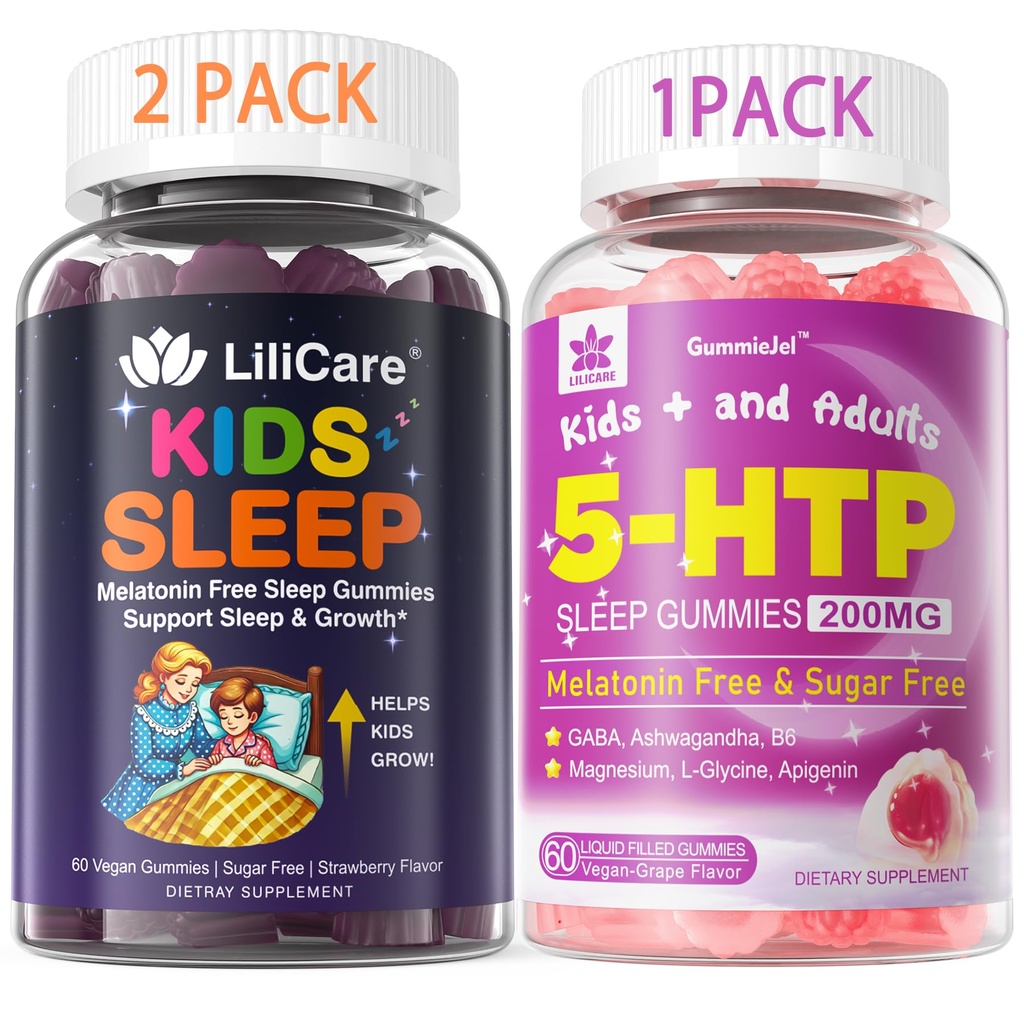 5HTP Gummier med Magnesium Glycinat + Kids Sleep Gummies - Magnesium Glycinat Gummies
