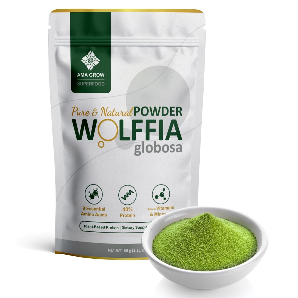 Premium Tørret Wolffia globosa Superfood Note 124; Lav Carb, High Protein 40%