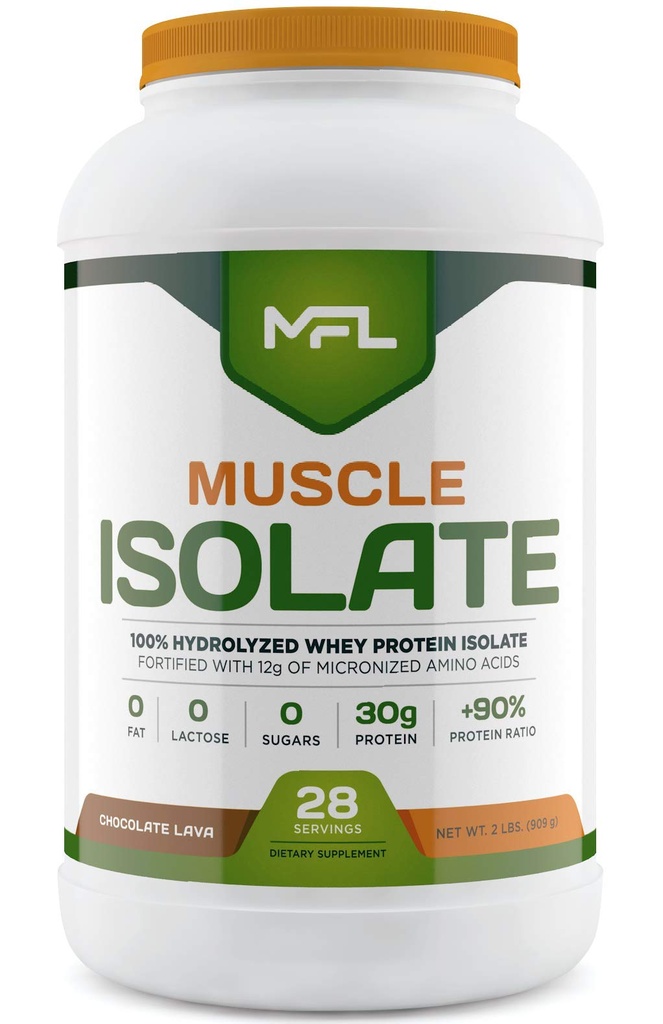 MFL 100% Isolate Protein l 30g Protein l 12g Aminosyrer l Keto Friendly l Low Carbs l 2 lbs. (Chocolate Lava)