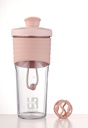 2nd Generation Shaker flaske til protein med mixing Ball - Perfekt til træning og udendørs brug, 24-Ounces Whey Protein Shaker med klar måling (Pink)
