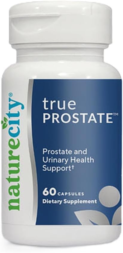 NatureCity True- Prostate Urinary Tract & Prostate Support for Mænds Health Cranberry Extract & Super Beta Prostata Sitosterol Complex 60 kapsler - Prostata sundhed for mænd