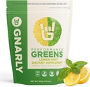 Gnarly Nutrition Greens Superfood Powder - Lemon Mint Performance Super Green Powder - NSF Indhold Certificeret - Økologisk, Probiotika & Væsentlige mikronæringsstoffer - Lemon Mint, 11.64 oz