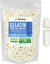 XPRS Nutra Størrelse 0 Tomme kapsler - 500 Tomme Gelatine kapsler - Piller selv Kapselfyld - Pure Bovin Pill Gel Caps til Do- It- Yourself Kosttilskud (hvid)