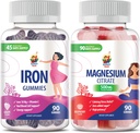 Magnesium Gummies 500mg & Jern Gummies til voksne - Jernvitaminer med C-vitamin