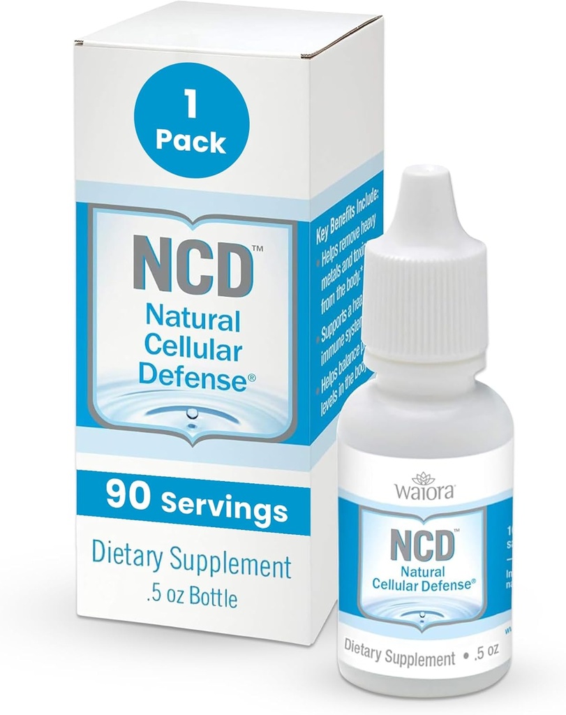 Waiora NCD Zeolite Liquid Drops - Pure Zeolite Binder til immunboost, Gut Cleanse, pH balance, bedste flydende supplement til mænd og kvinder, pH balance, Cleaning Drops (0.5oz, 90 Servering)