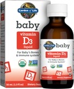 Have of Life Baby Vitamin D3 Liquid, 600 IE (15 mcg) Organic Liquid Vitamin D til spædbørn og småbørn, Support for Baby 's Bones & Immunsystem, Gluten Free & Non- GMO, 56 ml (1.9 fl oz) Liquid