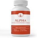 PURE ORIGINAL INGREDIENSER Alpha Glycerylphosphorylcholin (Alpha GPC), (100 kapsler) Altid Rene, ingen tilsætningsstoffer eller fyldstoffer, Lab Verified