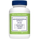 Den Vitamin Shoppe Ashwagandha Extract 470MG - Urtetilskud, der giver energi og vitalitet, hjælper med stress management (120 kapsler)