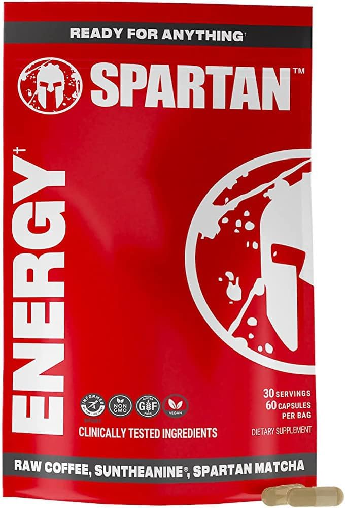 Spartan, Energikapsler, Langvarig Energi Måden Moder Natur tiltænkt, Proprietær Blanding af Naturlig Koffein, Suntheanin og Økologisk Matcha, 60 Greve