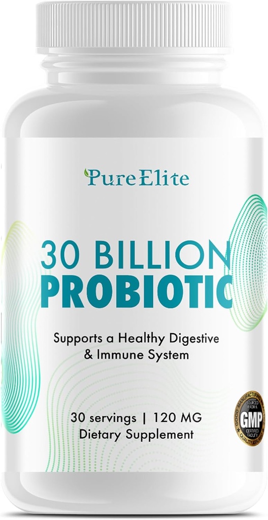 Gut Probiotic 30 Millioner CFU med DE111 ® & 10 Stammer - Høj potens Probiotisk supplement til fordøjelsessygdomme, immunsystemet støtte, forbedret næringsstofabsorption - ikke-GMO, 30 Vegetariske kapsler