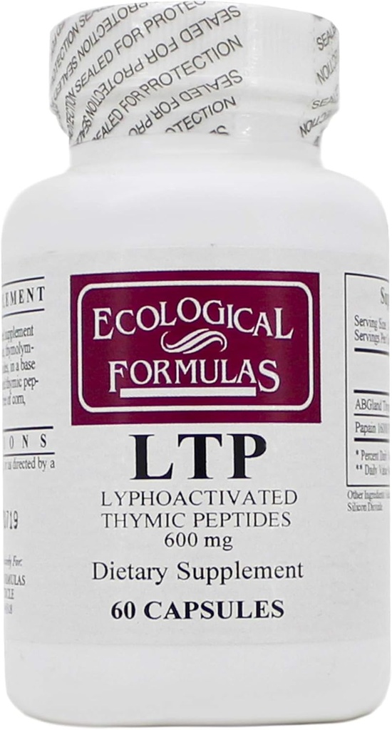 LTP(Lyphoactivated Thymic Peptides) 60 Capsules - 3 Pack - Ecological Formulas/Cardiovascular Research