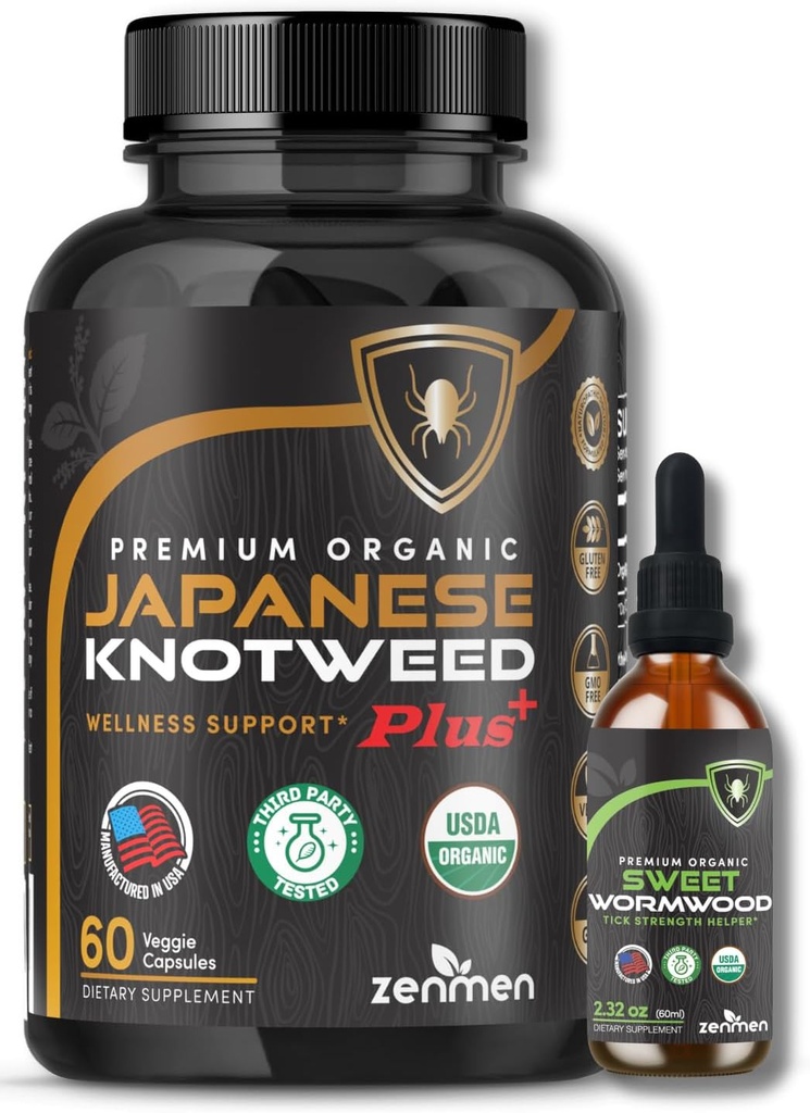 Zenmen immunstøtte Bundle: Japansk Knotweed kapsler og Sweet Wormwood Tincture