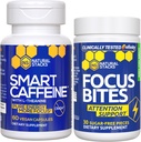 NATURLIGE STAKKER Smart Koffein + Focus Bites Bundle - Koffein & Paraxanthine Kosttilskud - Understøtter Energi & Fokus * - Ingen Jitters eller Crash - 90 stykker