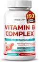 Vitamin B Complex - høj potens med Thiamin, Riboflavin, Niacin Vitamin B6, Folate, Vitamin B12 -Energy, Focus, Hår, Hud, Nails Support - 150 Count - Made & Testet i USA