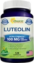 Luteolin 100mg - 120 Capsules - Luteolin Supplement & Powder Complex Pills Commonly Taken with Quercetin - Supports Brain & Memory Health