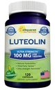 Luteolin 100mg - 120 kapsler - Luteolin Supplement & Powder Complex piller Almindeligt taget med Quercetin - Understøtter hjerne og hukommelse sundhed