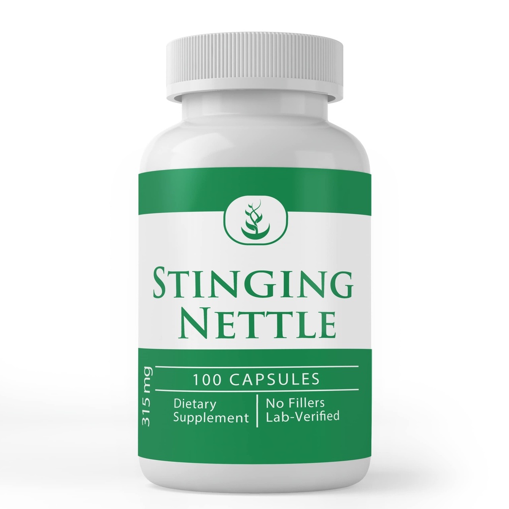 PURE ORIGINALSKE INGREDIENSER Stigende Nettle (100 kapsler) Leaf Altid ren, ingen tilsætningsstoffer eller fyldstoffer, Lab Verified