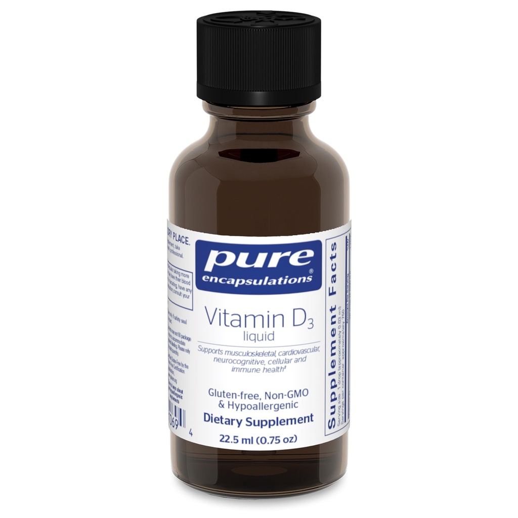 Pure indkapslinger Vitamin D3 Liquidation 124; supplement til Support Bone, Bryst, Kardiovaskulær, Colon, og immunforsvar *