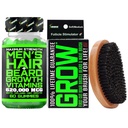 Beard Growth Kit w / 620,000mcg 14- in-1 BIOTIN Gummies / Beard Growth Vitaminer og hårvækst Vitaminer for mænd + 100% Lifetime Erstatning First Cut Boar Brittle Brush & 360 Wave Brush for mænd
