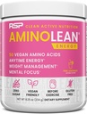 RSP NUTRITION AminoLean Pre Workout Powder, Amino Energi & Vægt Management med Vegan BCAA Aminosyrer, Naturlig Koffein, Fortræning Boost til mænd og kvinder, 30 Serv, Pink Lemonade...