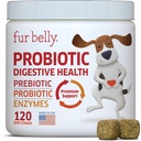 Probiotika til hunde - Hot Spot Remedy til hunde + Prebiotic - Hund Allergy Chews - Forbedre fordøjelse & Upset Tummy, Relieve Gas & Diarré, Hund Probiotika og fordøjelsesenzymer, 120 Hund Probiotiske Chews
