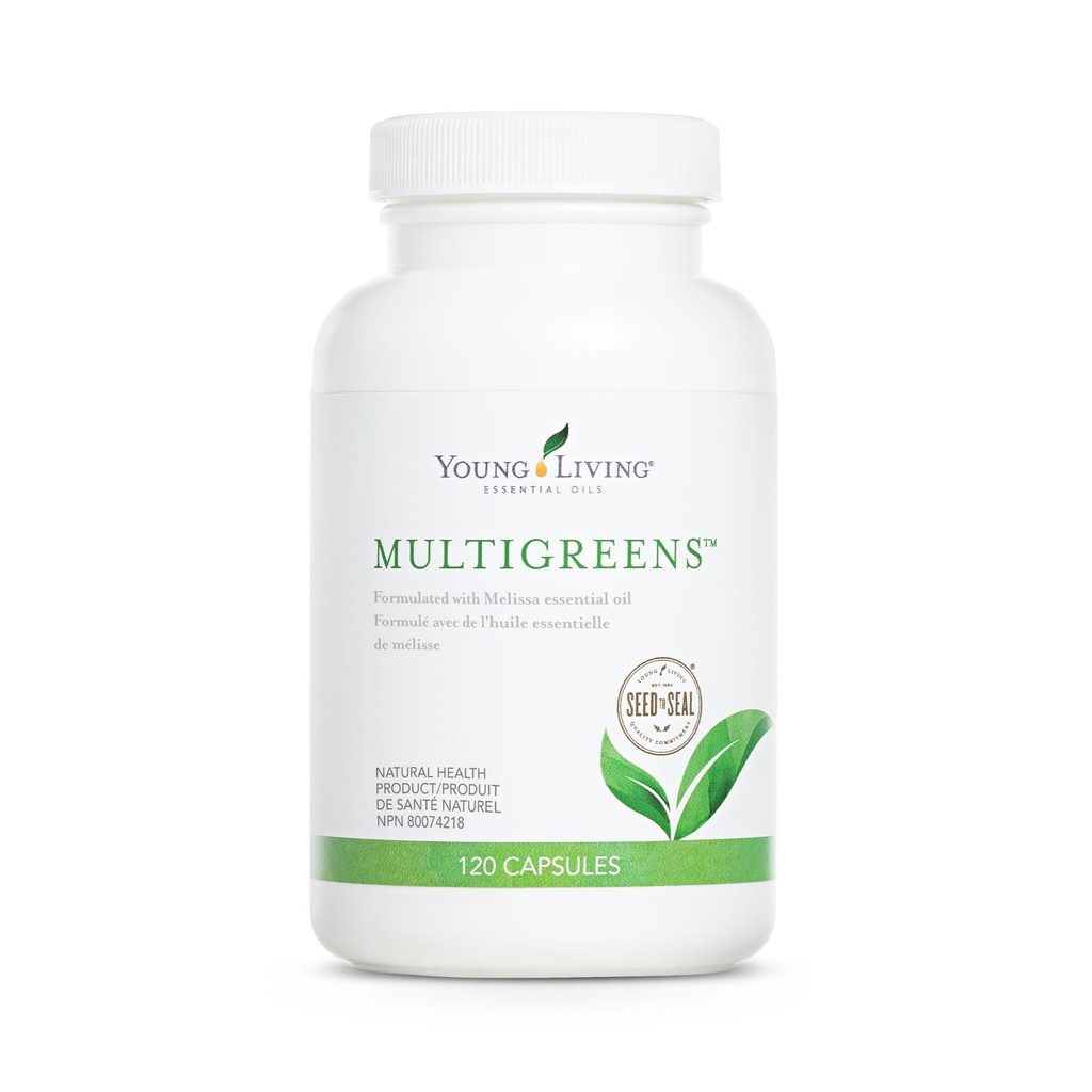 Unge levende flergrønne kapsler - 120 ct essentielle olier - Boost Vitality & Support Glandulær, Nervøs, cirkulære systemer - Urtetilskud med revitaliserende olier