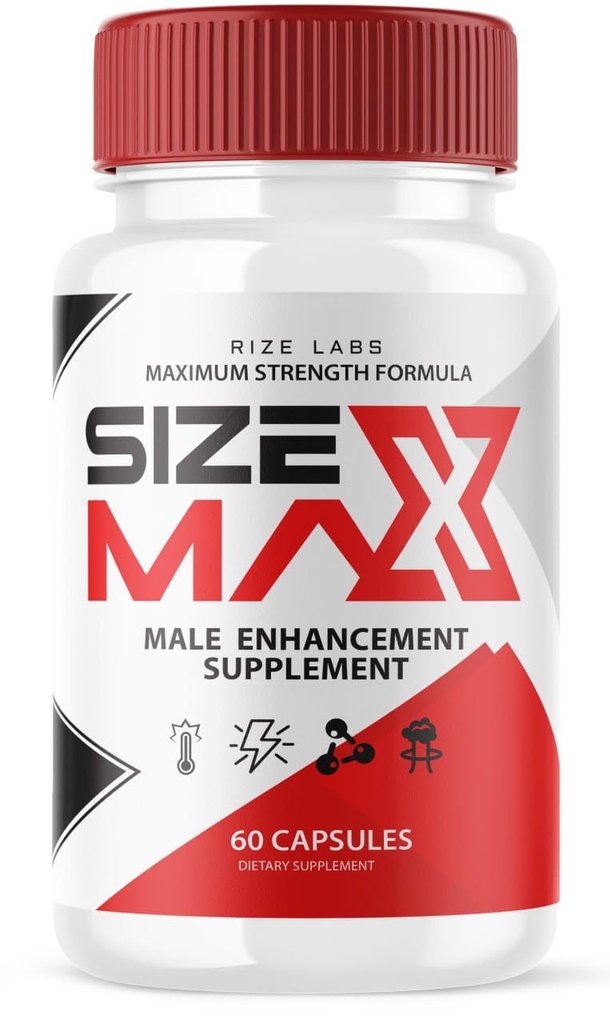 rize laboratorier Mænd størrelse Max piller, naturlige og effektive kapsler, Understøtter kroppen til at udføre længere og bedre (60 kapsler)