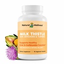 Naturlig Wellness Milk Thistle med Artichoke & Gurkemeje - Avanceret leverstøtte supplement til Detox, Regeneration & Antioxidant Protection - Understøtter lever rense, fordøjelse & Samlet wellness