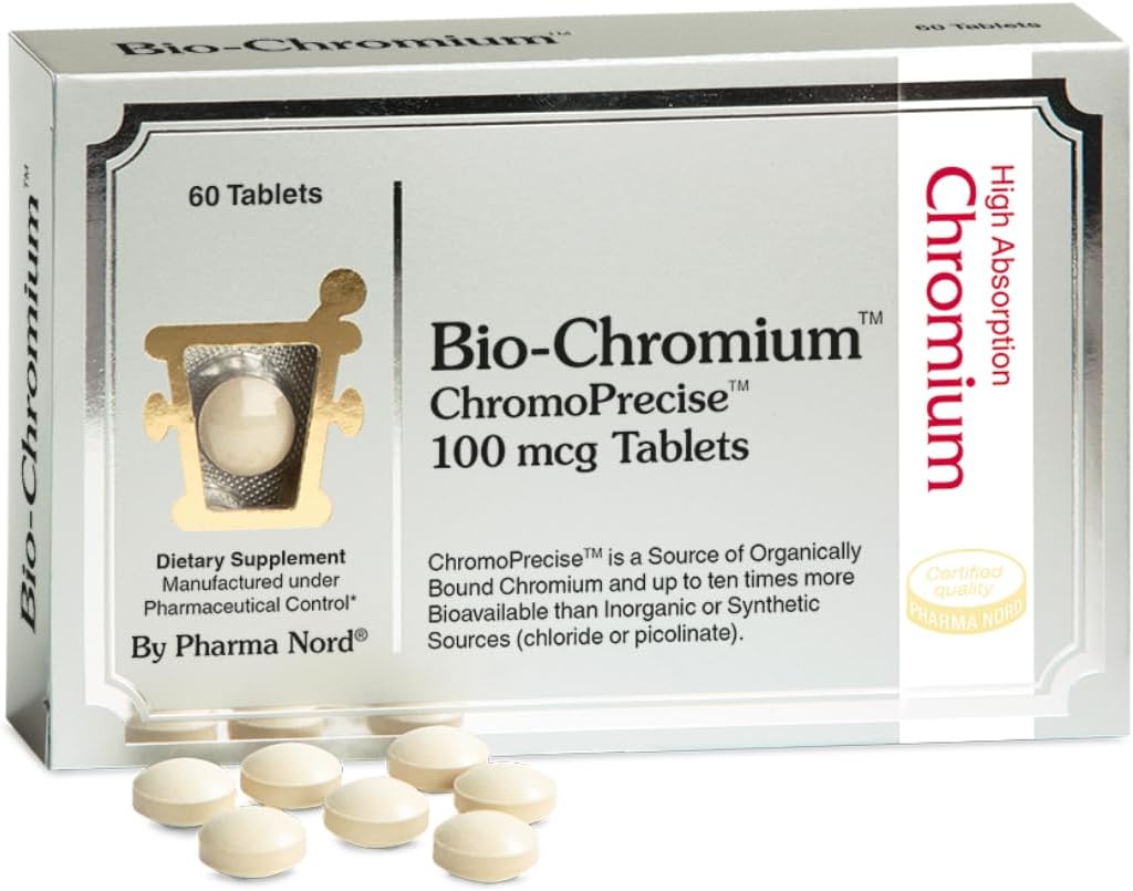Bio- Chrom 100mcg Mex124; 10x Bedre Absorption Mex124; Patenteret Formel til forebyggelse af Cravings Mex124; ChromoPrecise Organic Chrom Supplement Mex124; Fremstillet efter farmaceutiske standarder (60)