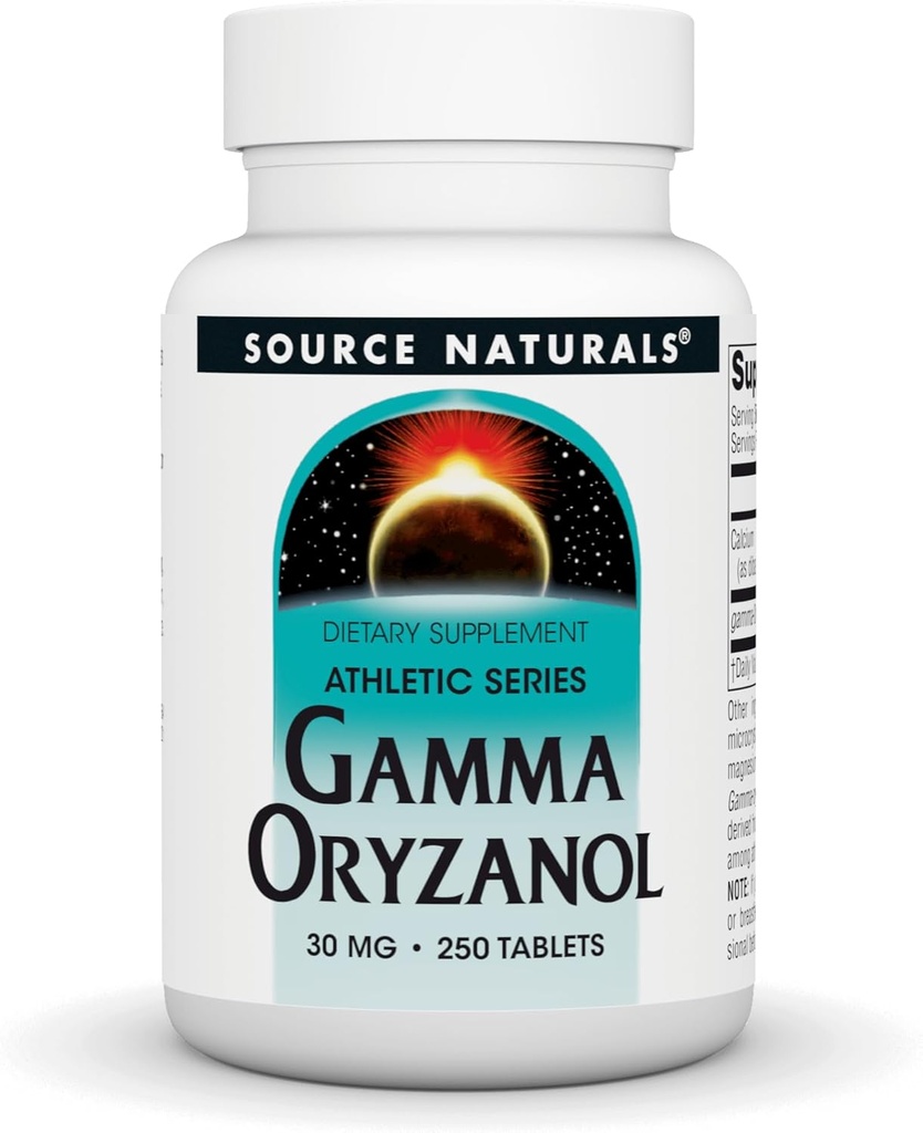 Source Naturals Gamma Oryzanol, Atletisk serie Kosttilskud, 30 MG - 250 tabletter