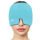 EXQUISLIFE Migræne Hovedpine Relief Cap, Gel Ice Head Wrap, Hot and Cold Therapy, Hovedpine Eyes Mask for Sinus, Puffy Eyes, Tension og Stress Relief (blå)