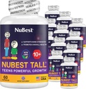 NuBest Tall 10 + Premium Bone Strength Formel, Forstærket Immunitet og Samlet Sundhed for Alder 10 + med Calcium, Vitamin D3, Vitamin K2, og Multivitaminer; Pack 12