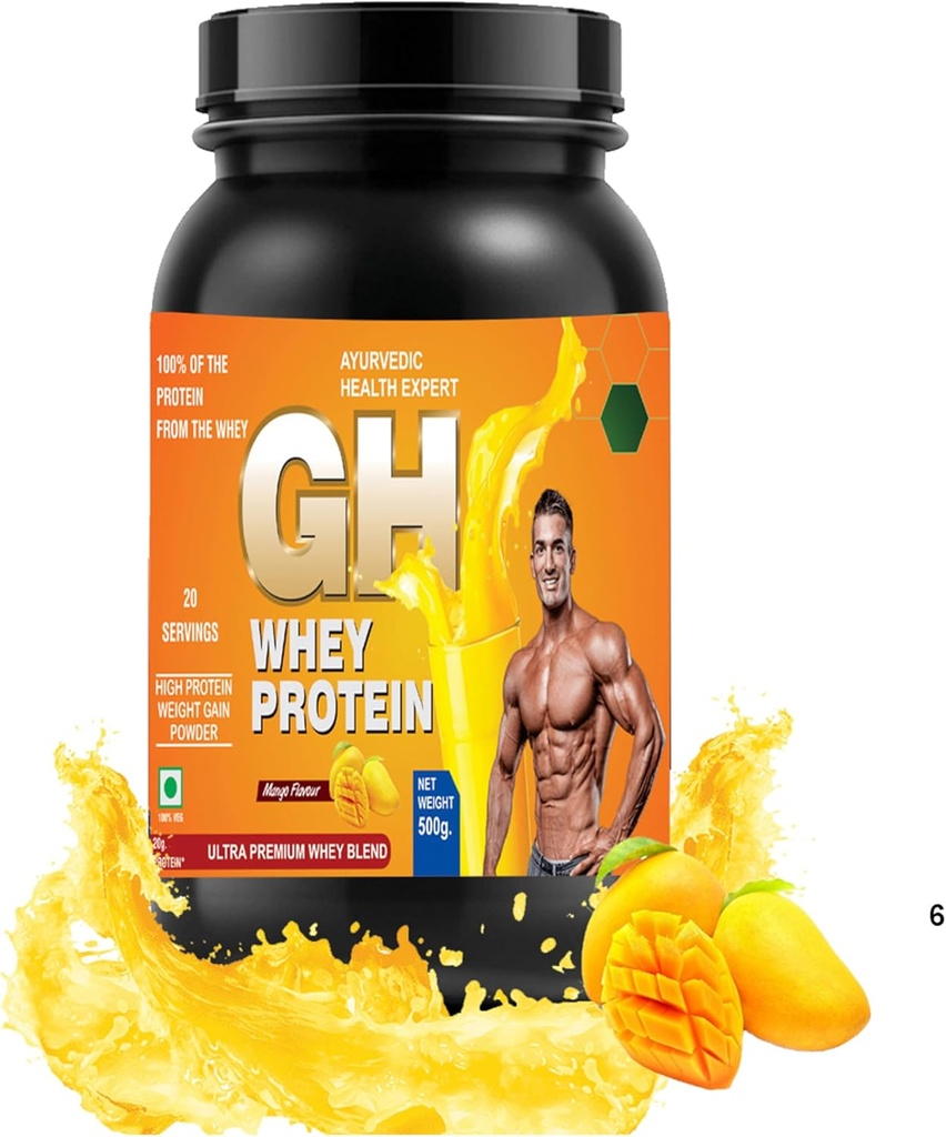 GH WHEY Protein, Ultra Premium Hurtigere Inddrivelse, Absorption & Lean muskelvækst (1, 1lbs, Mango Flavor)