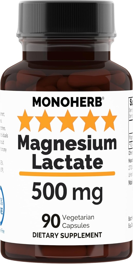 Magnesiumlactat 500 mg - 90 Vegetarisk kapsel