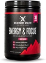 Wilderness Atlete - Energi & Fokus Budd124; Energi før træning for kvinder & mænd - Energy Powder Drink Mix med naturlig koffein - Low- Carb, Zero Sugar Workout Powder - 30 Serving Tub (Cherry Limeade)