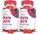 Justified Laboratories (2 Pack Destiny Keto ACV Gummies Advanced Formel 1000MG Destiny Keto Gummies Apple Cider Vinticaria Formuleret med Pomegranate Beet Juice Powder B12 Vegan Non GMO 120 Gummys
