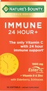 Naturens Bounty Immuno24 Hour +, Den eneste C-vitamin med 24 timers immunostøtte fra Ester- C, 1000 mg C-vitamin, D & Zink, Gluten Free, Rapid Release Softels, 2 Softgels per dag, 50 Greve