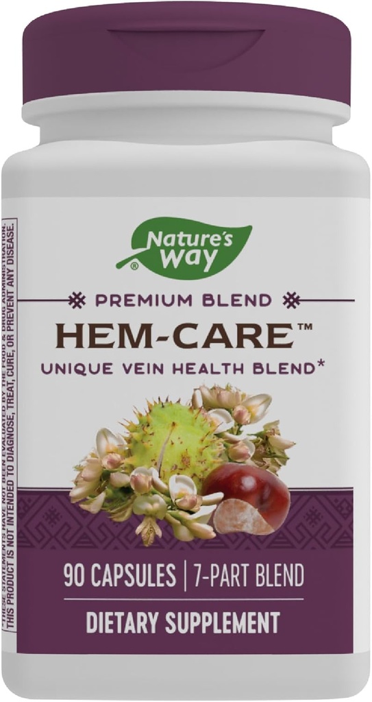 Nature 's Way Premium Hem- Care, Unique Vein Health Blend *, 90 kapsler