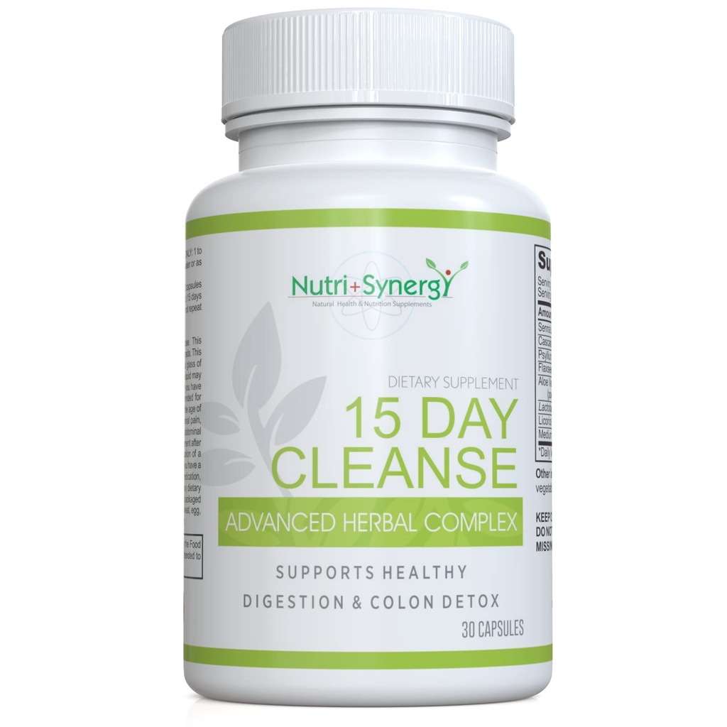 15 Day Cleanse Advanced Herbal Complex - Colon Cleanse and Detox - Improved Intestinal Health