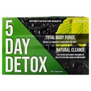 Strip 5 Dag Detox Cleanse - Komplet Body Cleanse Budd124; Fjern Toksiner & Uønskede Urenheder - Naturlige, sund Cleansing Support til lever, Urinary Tract, Nyre, fordøjelsessystemet - 40 Kapsler