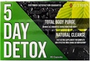 Strip 5 Dag Detox Cleanse - Komplet Body Cleanse Budd124; Fjern Toksiner & Uønskede Urenheder - Naturlige, sund Cleansing Support til lever, Urinary Tract, Nyre, fordøjelsessystemet - 40 Kapsler
