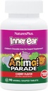 Natures Plus Animal Parade Inner Ear Support Children 's Chewable - Natural Cherry Flavor - 90 Animal- Shaped Tablets - Probiotisk tillæg - Gluten Free - 45 Serveringer