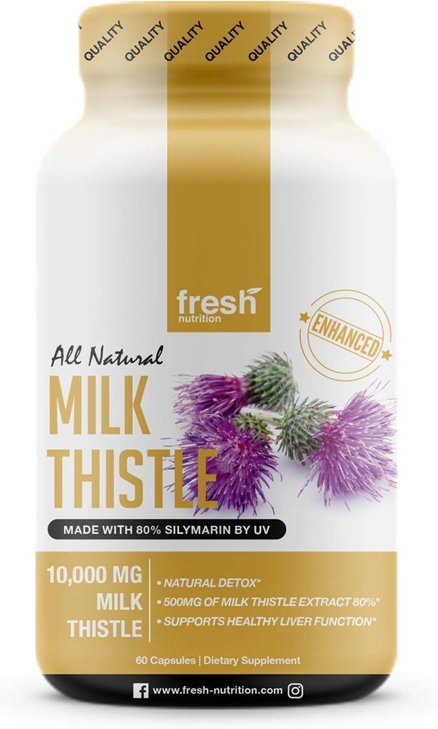 Frisk ernæring Mælk Tystekapsler (10. 000mg)