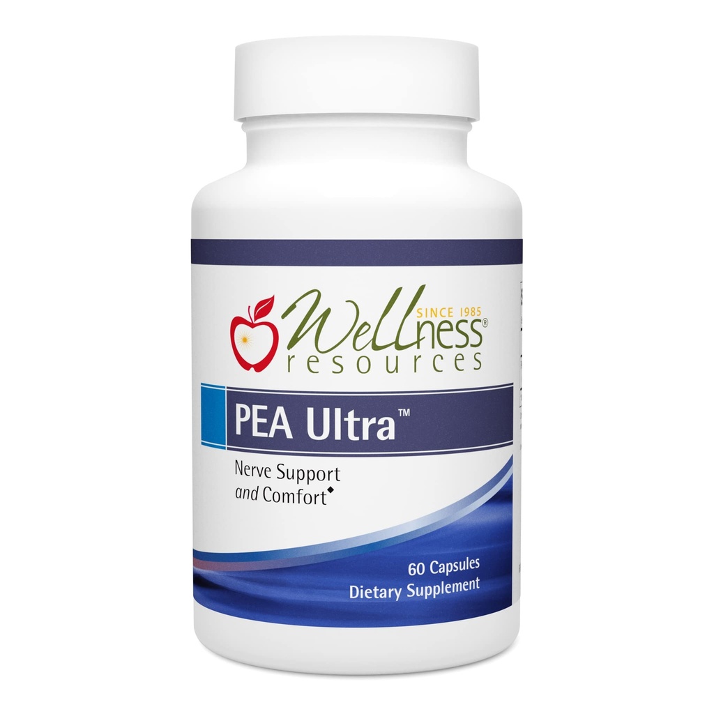 Wellness Resources Pea Ultra med Levagen + High Absorption Pea Supplement for mindre smerte, fælles sundhed, søvnstøtte, hjerne sundhed & stress support - Palmitoylethanolamid 300mg, 60 kapsler