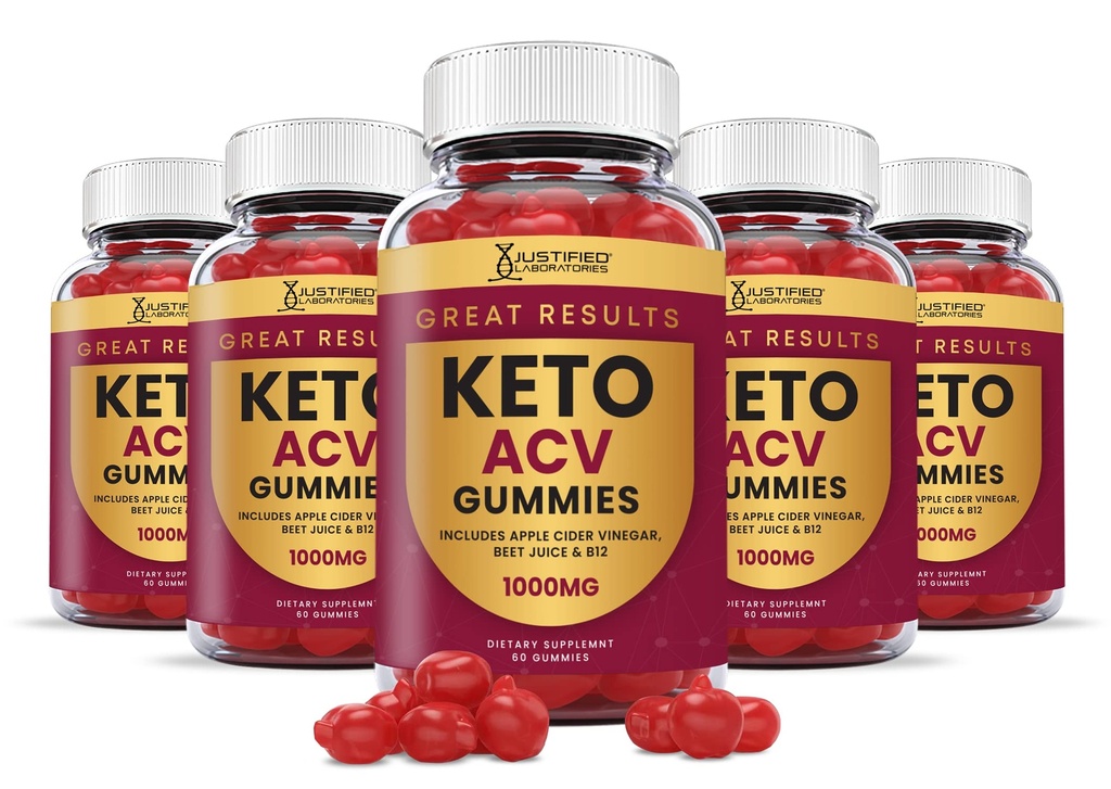 (5 Pack) Store resultater Keto ACV Gummies Advanced Formel 1000MG Great resultater Keto Gummies Apple Cider Vinagar Formuleret med Pomegranat Beet Juice Powder B12 Vegan Non GMO 300 Gummys