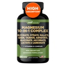 Gade Nutrition Magnesium Complex 10 i 1 - Glycinat, Citrat, Malat, Oxide, Taurat, Aspartat, Gluconat Ascorbat Lactate Carbonat Zink Kobber Mangan & Vitaminer (90 Tæl (pakke med 1))