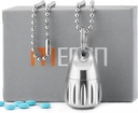 Mini Pill Holder Titanium, Keychain, Vandtæt, Box, Metal, Nødmedicin, Arbejde, Camping, Vandreture, Rejser