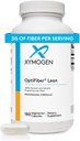 XYMOGEN OptiFiber Lean, Daily Fiber Supplement Pills - 100% Natural Soluble Propolmannan Dietary Fiber - Support Digestion, Satiety & Regularity - Serves as a Prebiotic (120 Capsules)