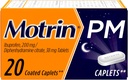 Motrin PM Pain Relief Caplets with 200 mg Ibuprofen & 38 mg Diphenhydramine Sleep Aid, Nighttime Pain Reliever for Minor Aches & Pains Helps You Fall Asleep & Stay Asleep, 20 ct