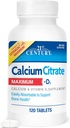 21 Century Calcium Citrate Plus D Maksimum Caplets, 120 Count (27493)